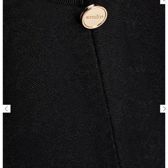 Sandro black midi dress with side cut out detail - Picture 4 of 7